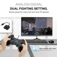 Manette de jeu filaire portable 1,8 m en stock, double vibration, pour PS2, PC, Android TV, Joystick de jeu pour P2