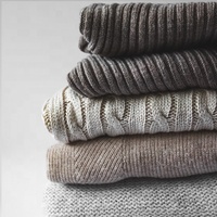 Sweater Wanita Musim Dingin Rajutan Tangan Wol Kasmir dengan Renda, Aplikasi, Bordir Bunga, Kerah Kancing, Gaya Bohemian