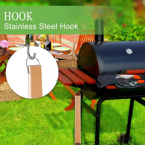 Cepillo de limpieza para piedra de pizza con mango de madera, cerdas de alambre de acero y raspador, limpiador de rejillas de horno antideslizante 43.1x5.08x7.6cm - Product Image 3