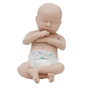 18 Inch Reborn Baby Doll Full Body Silicone Living Like Acrylic Eyes Baby Girl Handmade Doll
