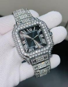 Relojes de Cuarzo 2025 para Hombre, Caja Cuadrada, Reloj de Lujo con Diamantes para Hombre, con Bisel de Circonita Grande, Reloj de Mano Moderno de Moda Hip Hop - Product Image 3