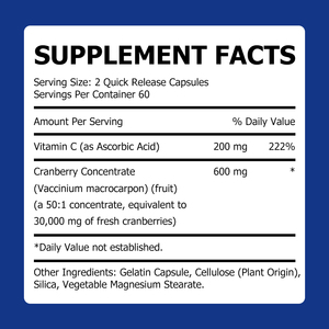 OEM ODM Cranberry Concentrate Capsules with Vitamin C Cranberry Concentrate Supports Urinary Tract Health Joint Antioxidant - Product Image 2