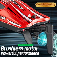 Bateau à moteur électrique jouet, télécommande 200 m, bateau rapide 55 km/h, HJ818PRO, voiliers, yacht de luxe, bateau rapide RC
