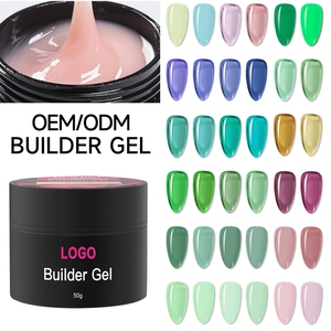 Wholesale OEM 50g Hard Gel <b>Builder</b> Nail Extension Gel Spring Colors Professional UV Gel Nail Construction Gel Polish for Salon - Product Image 1