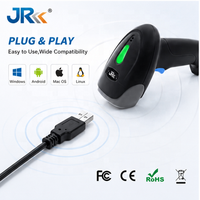 Escáner de Código de Barras con Cable USB 1D JR 659H, Lector de Código de Barras CCD de Mano Ultra Largo de 1.8M para Logística y Envíos
