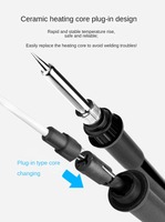 Máquina de soldadura de estaño neumática inclinada neumática, máquina de soldadura de placa de circuito de Cable USB operada por pie