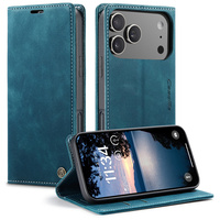 Étui de téléphone rétro en cuir PU à rabat pour iPhone 16 E 11 12 13 14 15 18 Pro Max 17 Air avec porte-cartes et portefeuille antichoc