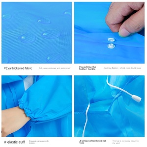 Custom Thickened <strong>Raincoat</strong> Adult Eva Plastic Fabric Hooded Rain Poncho Mountaineering Children's <strong>Raincoat</strong> Fashion Waterproof - Product Image 3