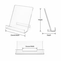 Porte-livres en acrylique solide personnalisé, résistant, imprimé UV, en forme de L, pour bureau, étagère, décoration esthétique de la pièce, bricolage