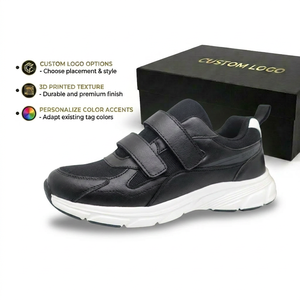Zapatillas de Diseño Italiano al por Mayor, Cómodas, con Entresuela de Malla, Doble Correa de Velcro, Antideslizantes, con Suela Gruesa, para Caminar, para <span class=keywords><strong>Personas</strong></span> <span class=keywords><strong>Mayores</strong></span> - Product Image 1