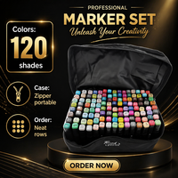 Ensemble de 120 stylos marqueurs artistiques