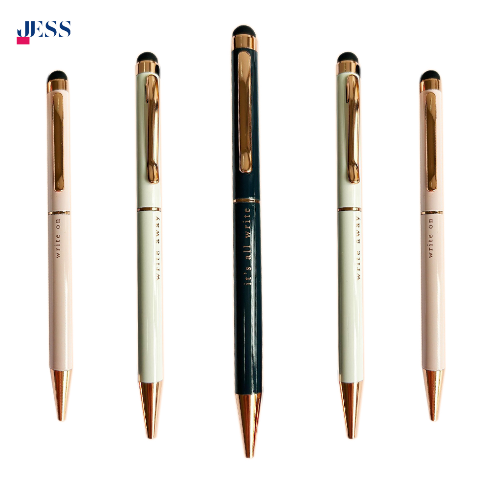 Hot Sale Fashion Multifunction Stylus Pen Hotel Metal Ballpoint Pen with Screen Touch Phone Promotion Pen with Customized Logo