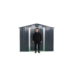 Outdoor <b>Storage</b> Shed Metal Iron Waterproof Rectangle <b>Tools</b> Garden Yard Use - Product Image 3