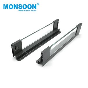 Sistema de cajones ocultos Ultbox-Standard gris de 84 mm con correderas de doble pared para gabinetes delgados - Product Image 3