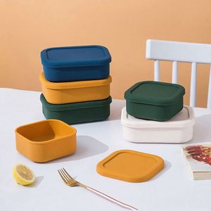 Square Silicone Bento <b>Lunch</b> <b>Box</b> With Lid for Adults - Product Image 1
