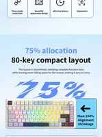 Teclado Mecánico LDON LX83 Intercambiable en Caliente, Triple Modo, RGB, USB-C, con Controlador de Macros para PC y Laptop