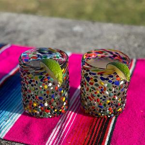 Confeti personalizado de cristal sin plomo hecho a mano, cristal grueso de punto de color, para agua potable - Product Image 4