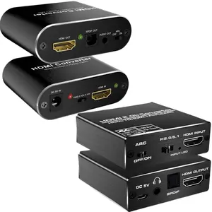 HDMI 2.0 Audio Extractor dönüştürücü adaptör desteği 4K 60Hz HDR 4K HDMI optik TOSLINK SPDIF 3.5mm L/R ARC 5.1 HDCP 2.2