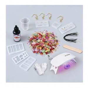 Kit de manualidades de silicona a granel para joyería, con moldes transparentes duraderos para curado UV, flores, colgantes, llaveros, purpurina y suministros DIY - Product Image 1