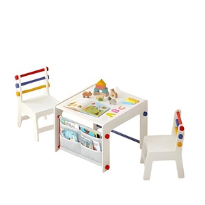 Mesa de Actividades de Madera para Niños, Juego de Mesa y Silla 4 en 1 con Almacenamiento para Manualidades, Arte y Dibujo - Product Image 1
