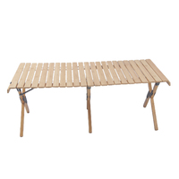 Beliebter Moderner Tragbarer Klapptisch Umweltfreundlicher Bambus Outdoor-Esstisch für Villa und Camping