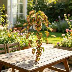 An Yun Artificial Monstera <b>Leaf</b> <b>Wall</b> Hanging Plant 30cm-100cm Silk Indoor <b>Decor</b> With Or Without Pot - Product Image 3
