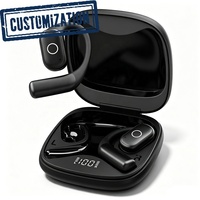 Écouteurs sportifs OWS2 à fixation auriculaire, avec étui de charge et indicateur de batterie numérique, étanches, adaptés à la course et au fitness