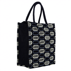High Quality Black <b>Canvas</b> <b>Tote</b> Bag Solid Color Zipper Closure Minimalist Style All Seasons Shopping Bag All Seasons Use - Product Image 2