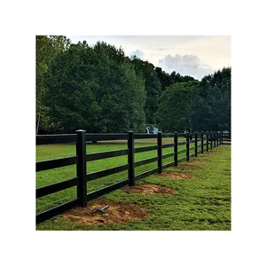 High Quality Plastic PVC Garden Edging Resistant 3 Rails Horse Fence