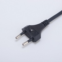 Longueur personnalisée 1M/2M AC câble secteur 220v européen rond 2 broches prise d'alimentation ue avec cordon d'alimentation VDE Figure