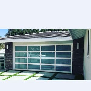 Portes <span class=keywords><strong>de</strong></span> <span class=keywords><strong>garage</strong></span> coulissantes automatiques modernes en aluminium et verre, transparentes, sectionnelles, étanches, pour usage commercial - Product Image 5