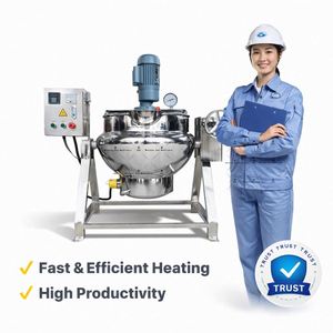 Marmite de cuisson industrielle à vapeur/gaz/électrique avec agitateur, cuve de cuisson à double enveloppe avec mélangeur, mélangeur de cuisson - Product Image 2