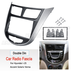 Autoradio 2 DIN avec lecteur DVD, GPS, cadre de panneau central et façade de remplacement pour Hyundai I-25, Accent, Solaris, Verna - Product Image 2
