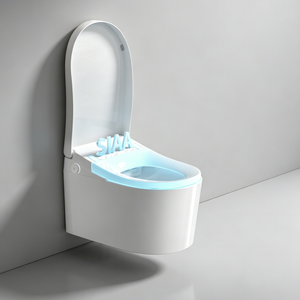 WC intelligent mural de luxe MWD avec commande vocale IA, siège <span class=keywords><strong>enfant</strong></span> intégré, pompe de chasse d'eau, marque d'articles sanitaires - Product Image 4