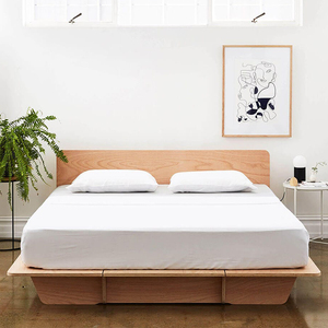 Panel de Cama de Madera <span class=keywords><strong>Koala</strong></span>, Base de Cama Doble King/Queen, Muebles de Dormitorio Sencillos y Minimalistas, OEM - Product Image 1