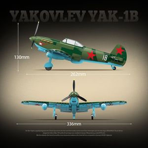 โมเดลเครื่องบินรบโซเวียต Yak-1B รุ่นครอส-บอร์เดอร์ ฟูลคราวน์ 100287 ขนาด 1:<span class=keywords><strong>24</strong></span> ผลิตจากพลาสติก ABS ประกอบด้วย 40 ชิ้น ของเล่นสำหรับทุกเพศ อายุ 14 ปีขึ้นไป - Product Image 3