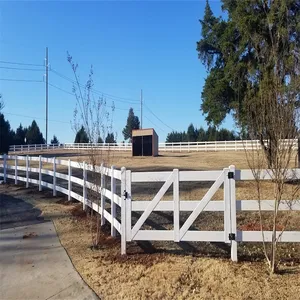 Recinzione per Cavalli in Acciaio Facilmente Assemblabile, Resistente ai Raggi UV, Ecologica, in Vinile, Altezza Personalizzabile (1-1,8m), <span class=keywords><strong>2</strong></span>/<span class=keywords><strong>3</strong></span>/4 Traverse - Product Image 5