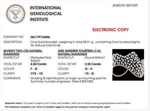 Elegante Brazalete de Diamantes Dorado para Mujer, Diseño Premium, Acabado Pulido Brillante, Ligero y Cómodo, Regalo de Joyería para Toda Ocasión - Product Image 6