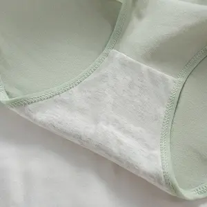 Ropa interior de algodón sin costuras para mujer, bragas de cintura media, bragas de algodón