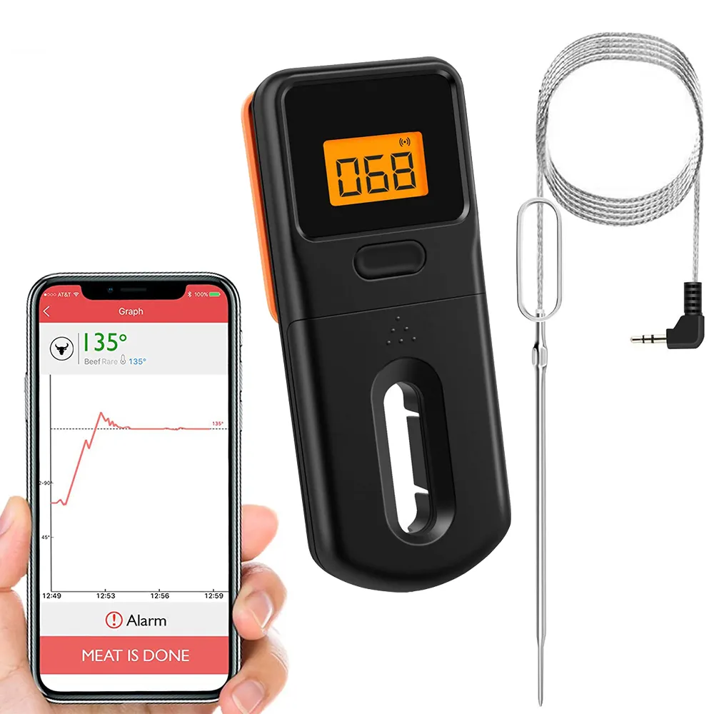 Hypersynes Bluetooth Electronic Food Instant Thermometer For BBQ Support IOS Android MiniX2