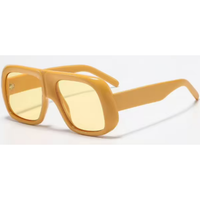 QSKY 5723 Nouveauté Lunettes de soleil carrées tendance pour femmes Logo personnalisé Lunettes de soleil surdimensionnées UV400