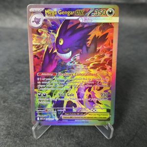 Cartes à collectionner holographiques arc-en-ciel de haute qualité, personnalisées, Mega Gengar EX, DIY, pour les fans de <span class=keywords><strong>Pokémon</strong></span> TCG, fabriquées par des fans, pour la collection des fans - Product Image 1