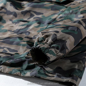 Vêtement de mode en gros, veste camouflage fine imperméable à fermeture éclair 1/4, veste coupe-vent camouflage pour homme, veste à enfiler - Product Image 6