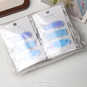 Tema marino MUJU cartoncino ragazza Set 3 pezzi con frangetta laterale accessori per capelli per bambini in metallo - Product Image 3
