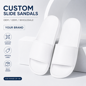 Sandales d'été tendance en PVC personnalisées, imperméables, pour <span class=keywords><strong>piscine</strong></span> et plage, minimalistes, à semelle épaisse antidérapante - Product Image 1
