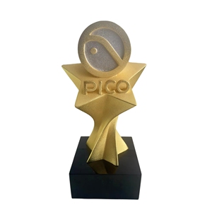 Nuovo arrivo personalizzato sfera d'oro Design europeo trofeo in resina artigianato personalizzato stella trofeo Souvenir decorazione della tavola - Product Image 1
