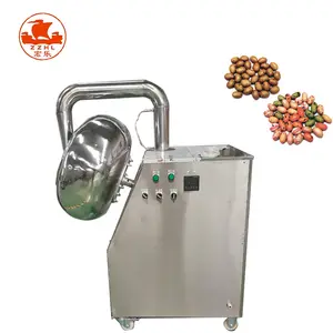 Hạt Hạt Giống Hạnh nhân Gummy kẹo đường lớp phủ máy đậu phộng sô cô la lớp phủ Pan Panning máy tự động Coater