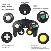 Venta caliente USB Wired Joystick Game Controller para Gamecube para Wii