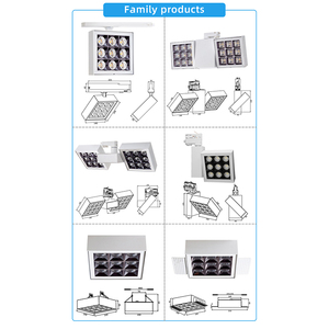 RONSE Multi Spot formas Square Spot Track Light Aluminio Led Focus Spotlight 40W Regulable Ajustable Museum Track Led Light - Product Image 5