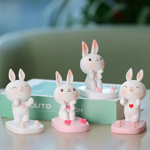 <b>Rabbit</b> Phone Holder Resin Desk Decoration For Office Home <b>Gift</b> - Product Image 1